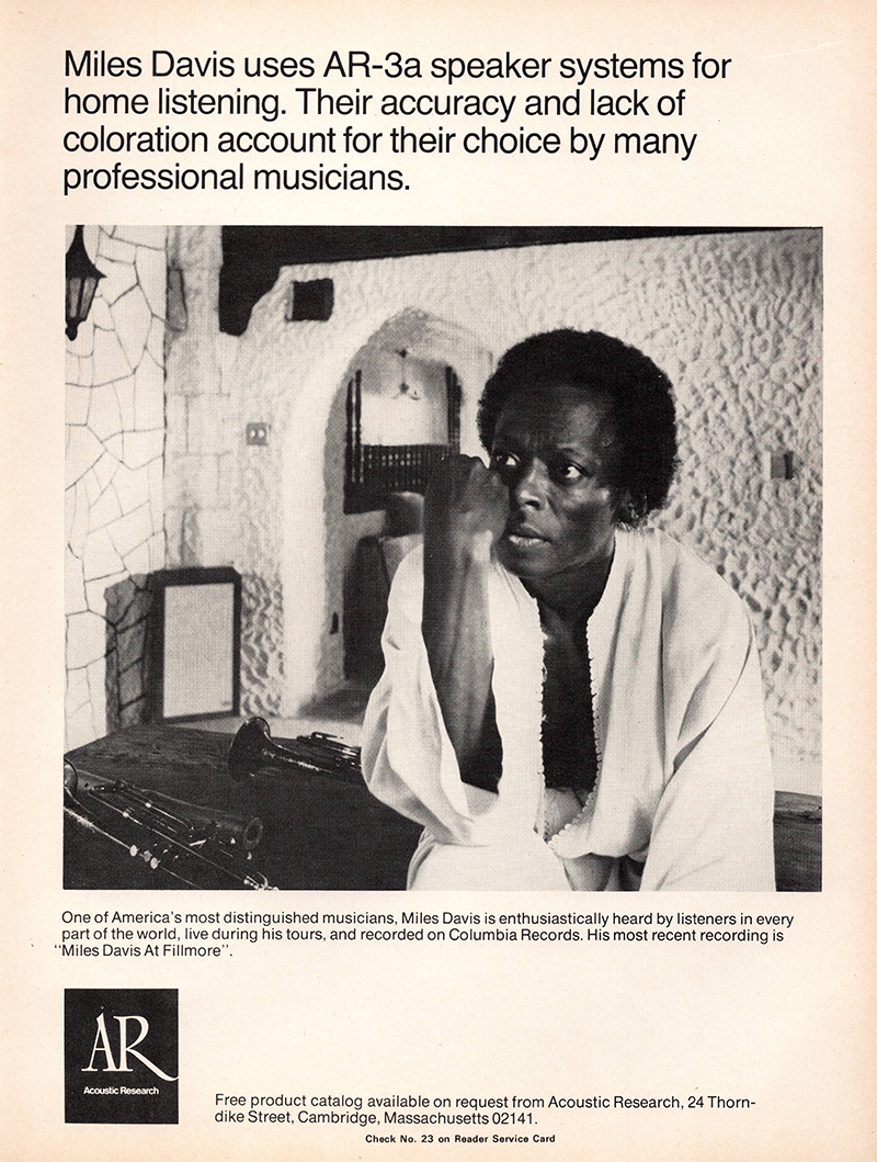 Acoustic Research advertisement in Audio, February 1971