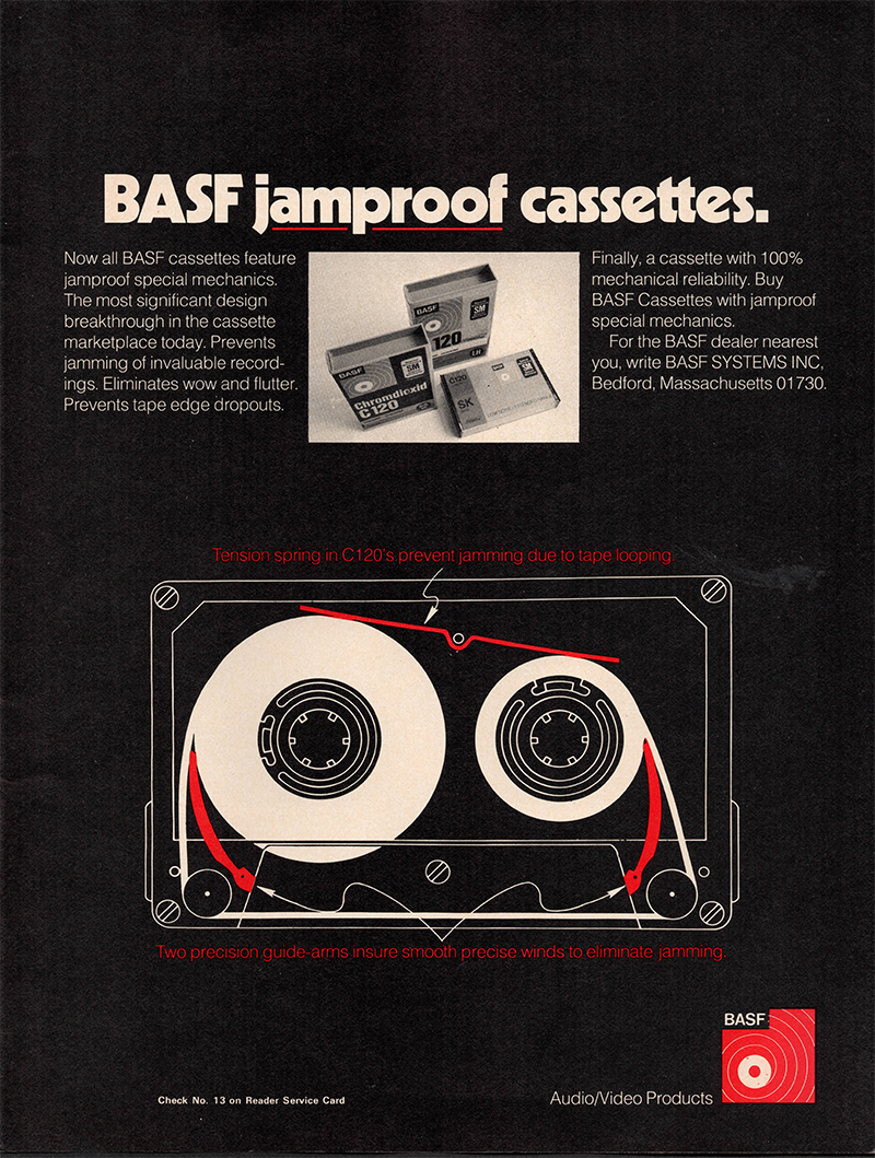 BASF advertisement in Audio, September 1972