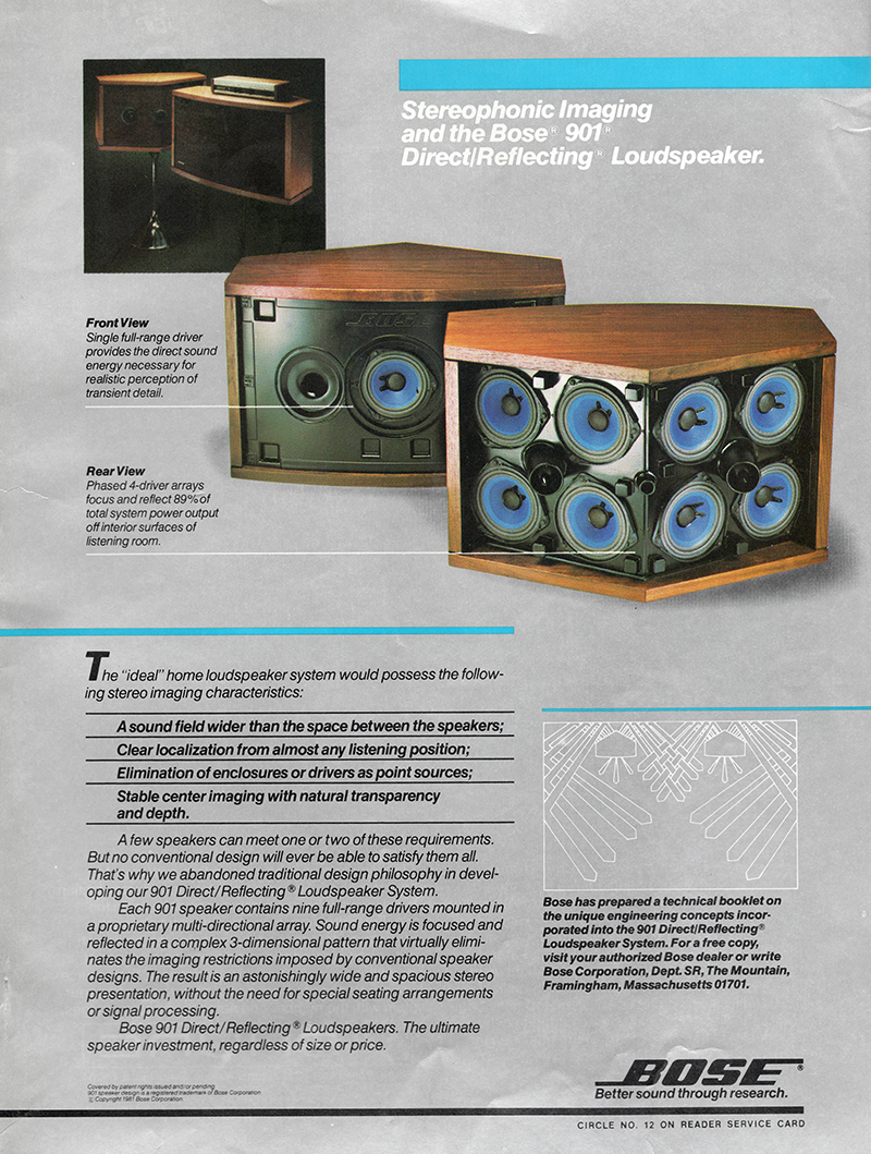 Bose advertisement in Stereo Review, November 1981