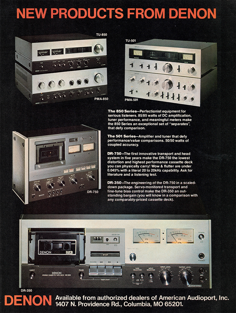 Denon advertisement in Audio, October 1978