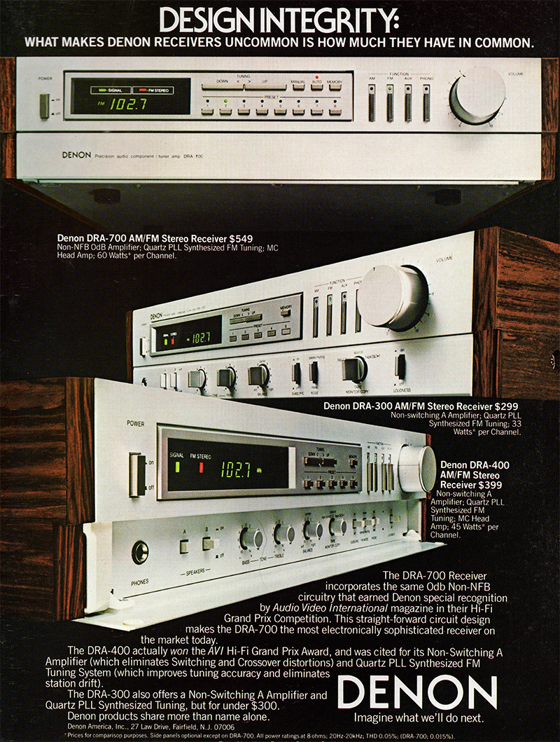 Denon advertisement in Audio, November 1983