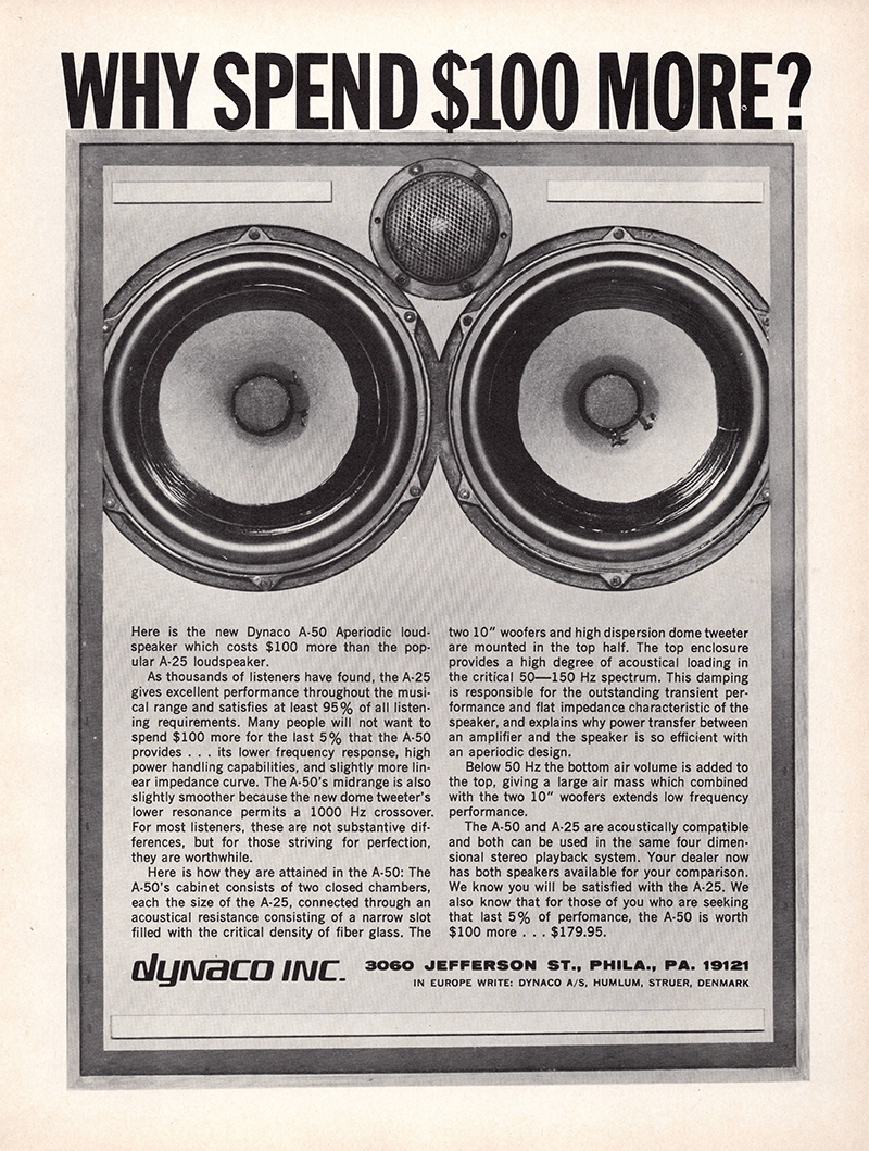 Dynaco advertisement in Audio, January 1971