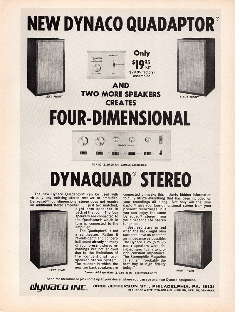 Dynaco advertisement in Audio, May 1971