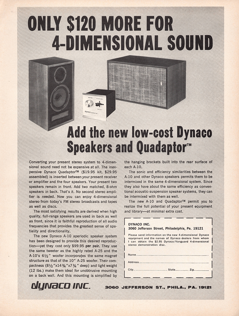 Dynaco advertisement in Audio, October 1971