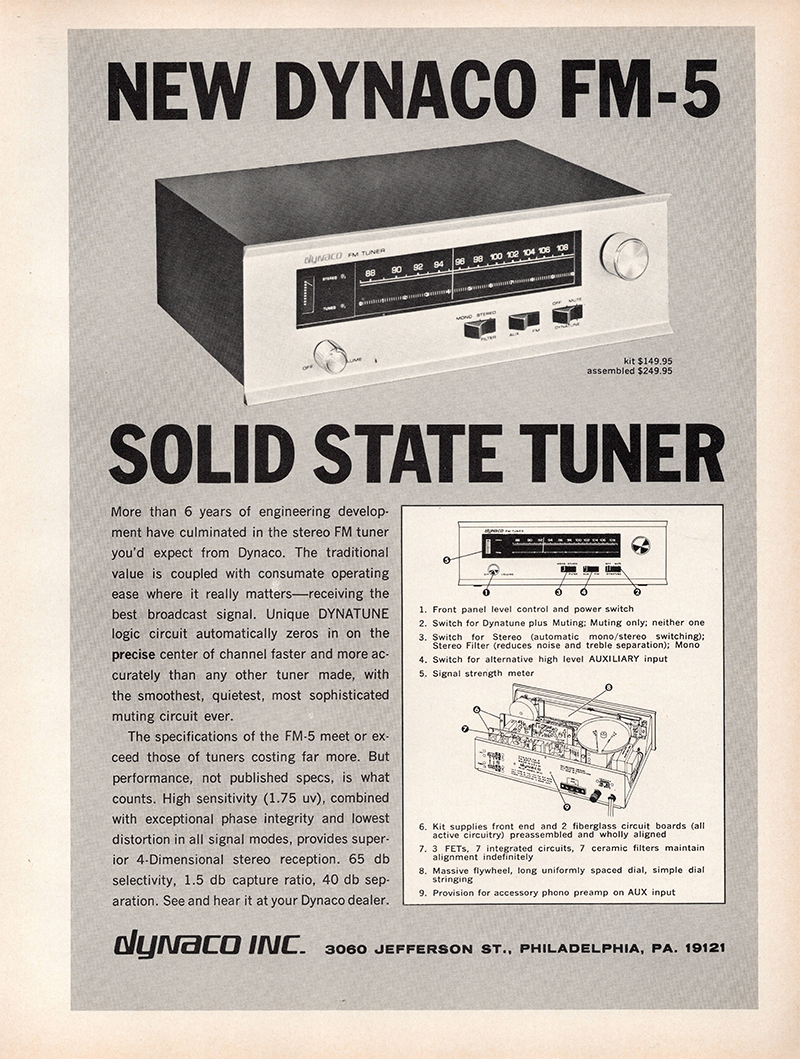 Dynaco advertisement in Audio, December 1971