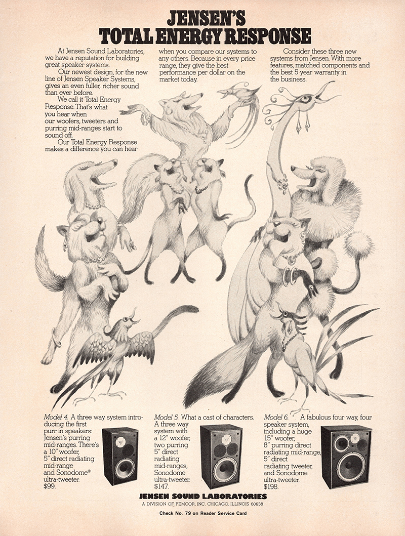 Jensen advertisement in Audio, September 1972