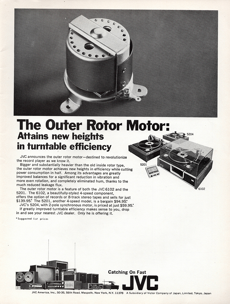 JVC advertisement in Audio, February 1970