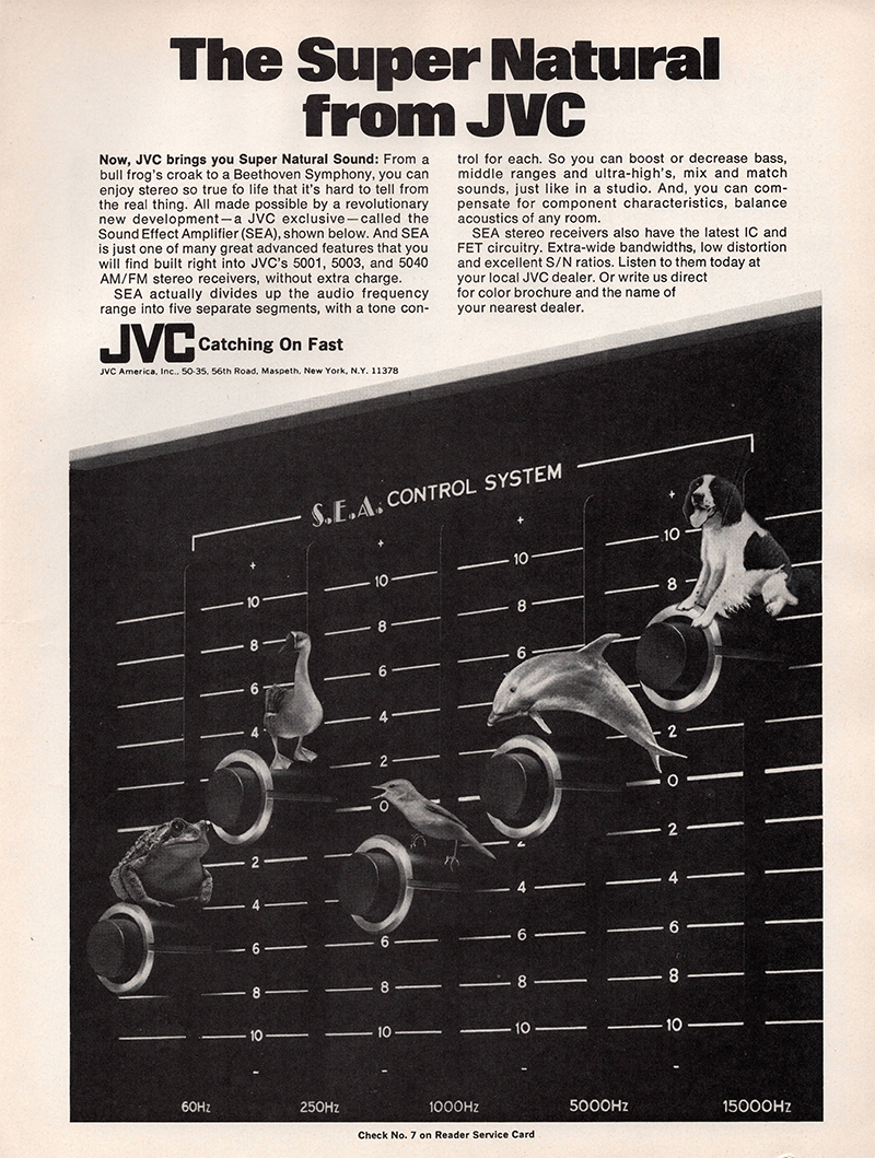 JVC advertisement in Audio, May 1970
