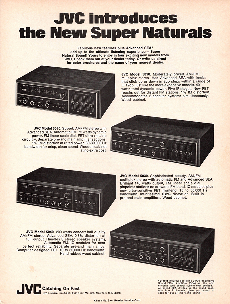 JVC advertisement in Audio, September 1970