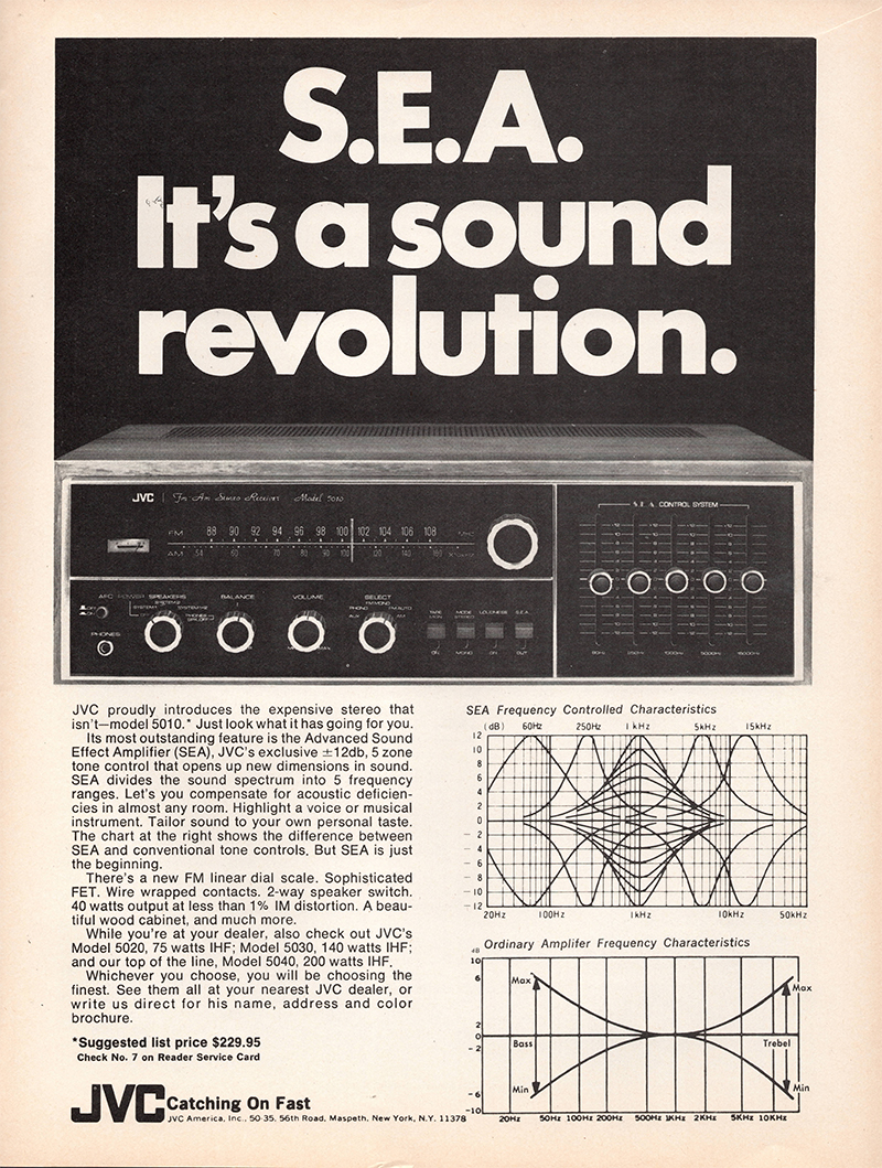 JVC advertisement in Audio, April 1971