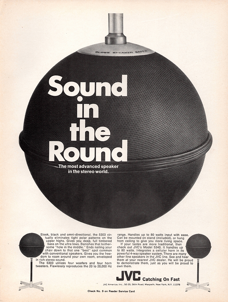 JVC advertisement in Audio, May 1971