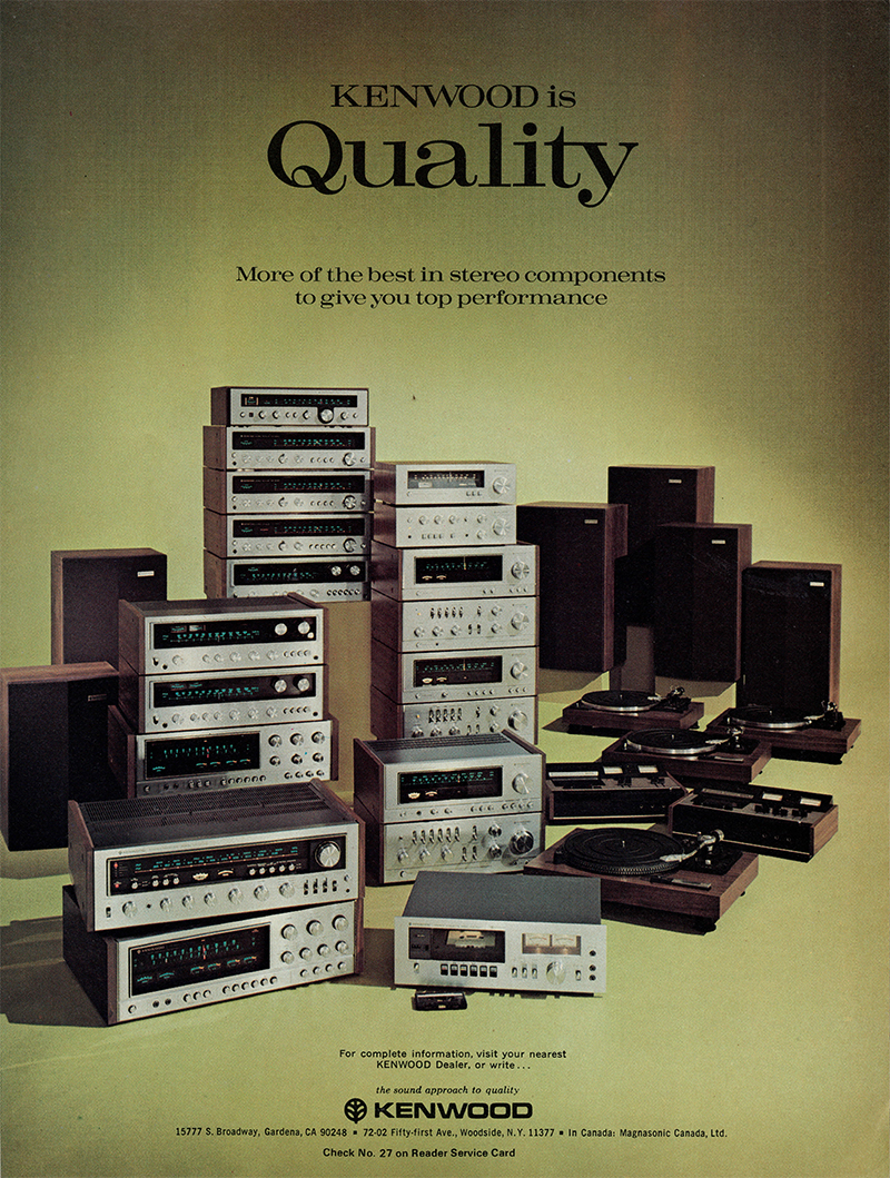 Kenwood advertisement in Audio, October 1975
