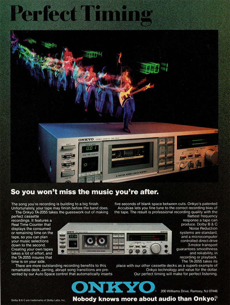 Onkyo advertisement in Audio, January 1983