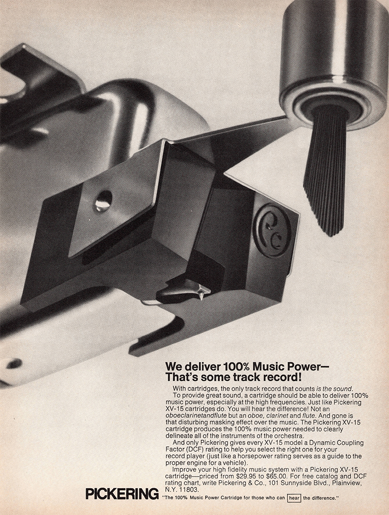 Pickering advertisement in Audio, February 1971