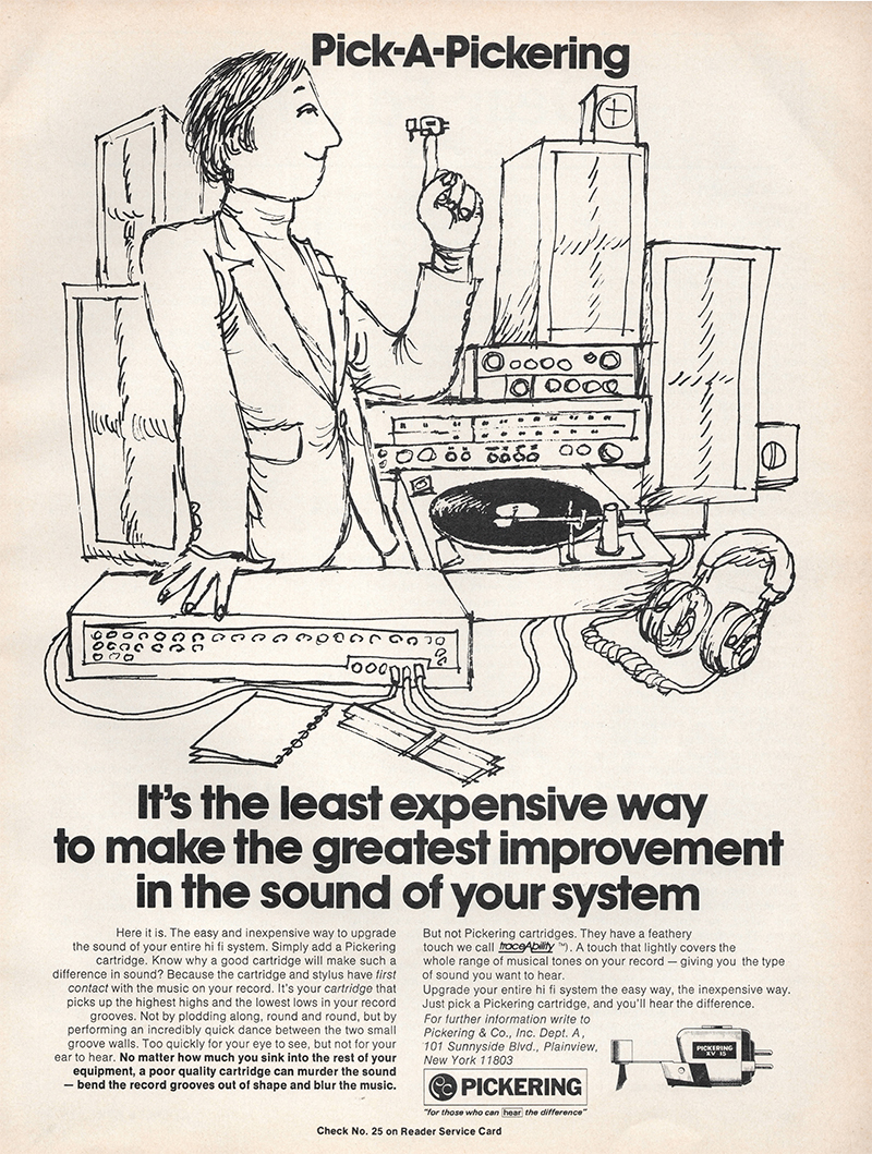Pickering advertisement in Audio, April 1976