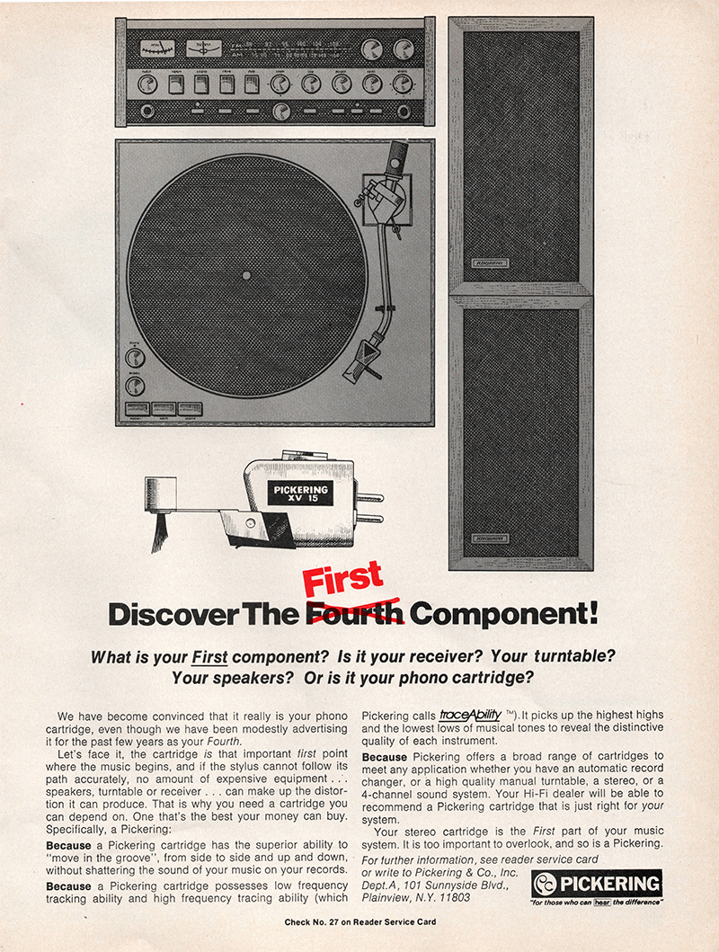 Pickering advertisement in Audio, June 1976