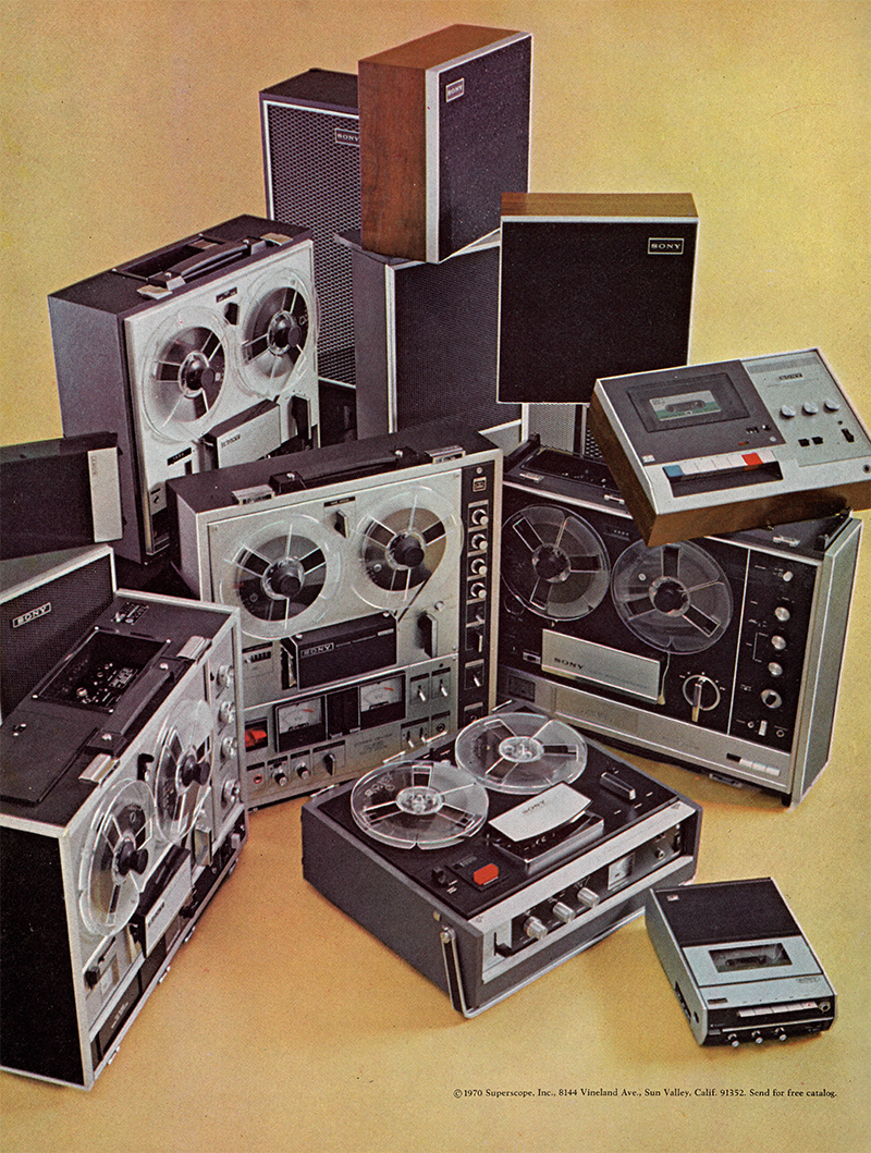 Sony advertisement in Audio, April 1970