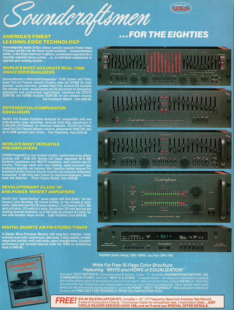 Soundcraftsmen advertisement in Audio, February 1983